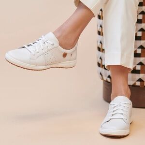 Josef Seibel Caren 01 White Leather Trainers Women's Size 37